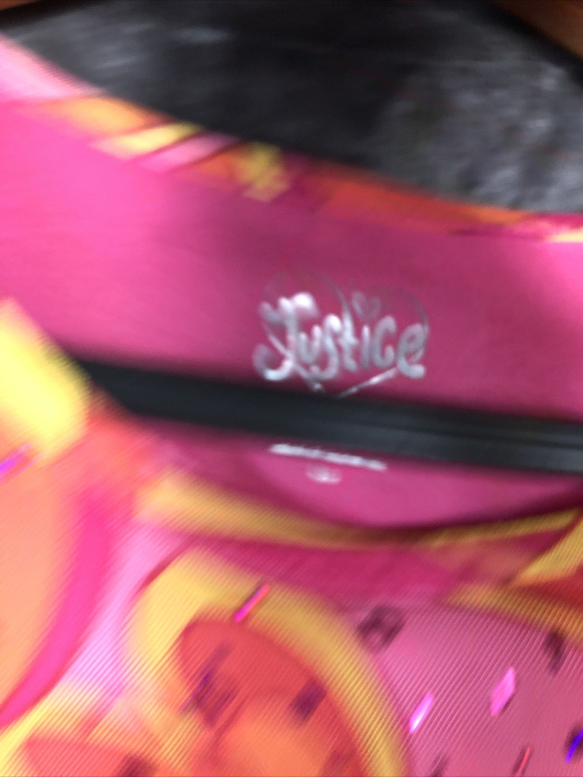 Justice Girls Orange Pink Tie Dress Size 14/16 Junior