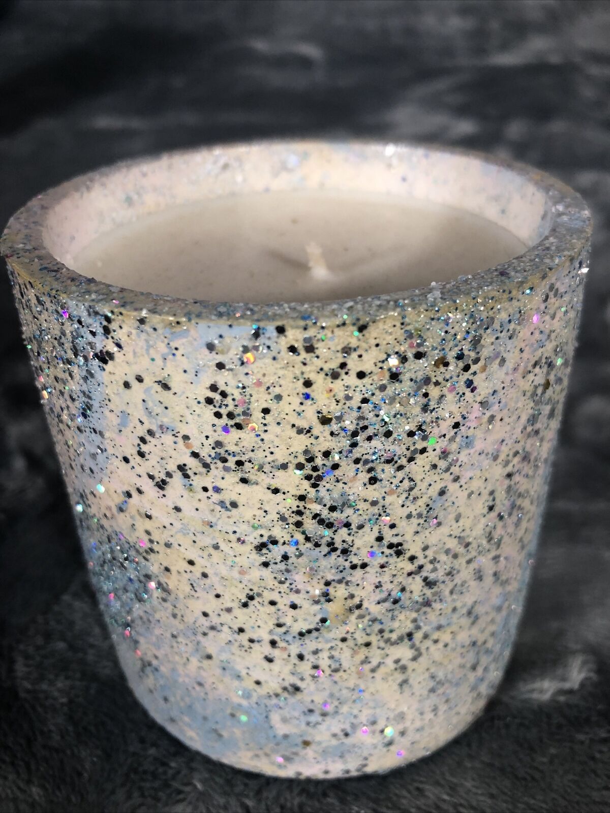 Candle Vanilla And Cashmere Handmade Concrete Vessel Hand Poured 