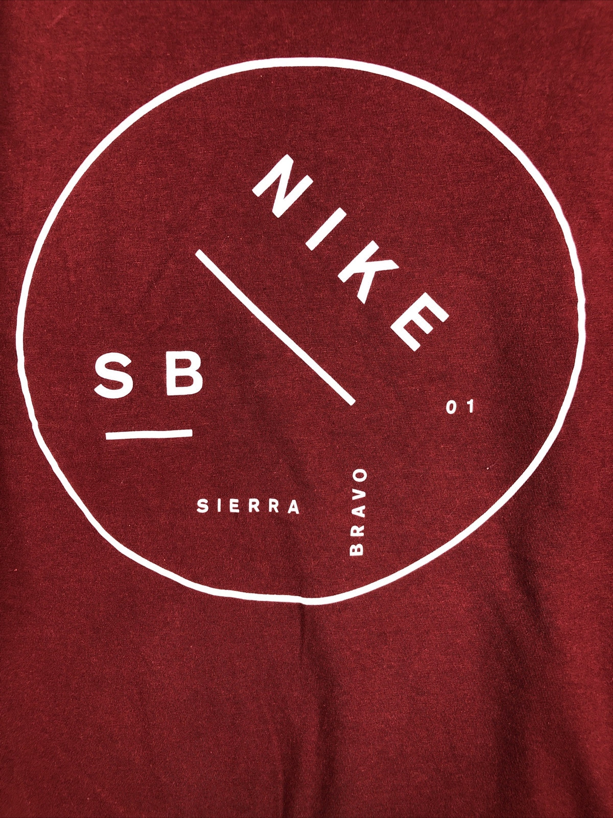 The Nike Men's T Shirt Athletic Cut Size Adult Large Dark Red