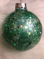 Green Glittery Christmas Tree Ornament Bauble