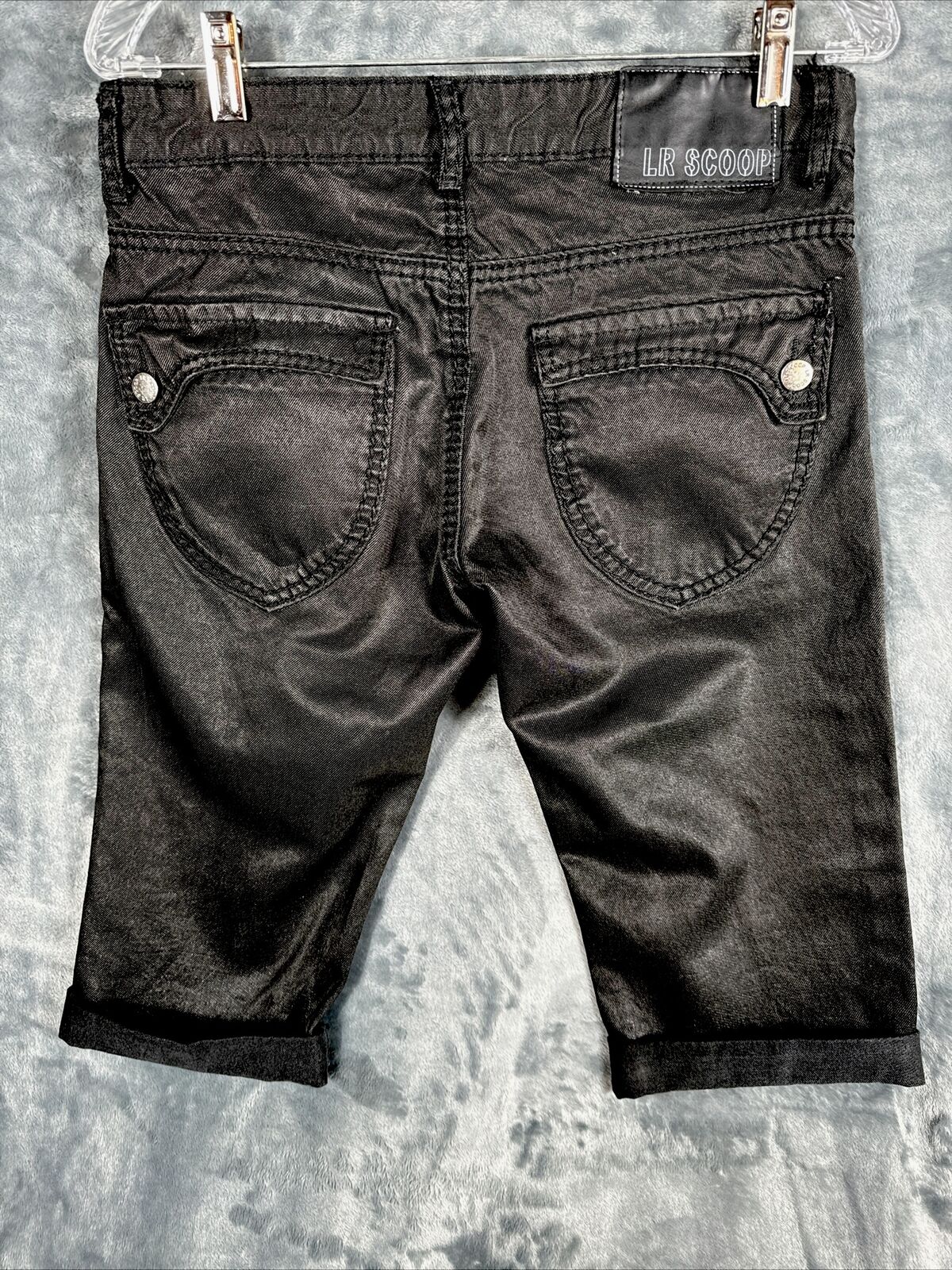 LR Scoop Modern Fit Men's Shorts Black Size 34 Flat Front 100% Cotton