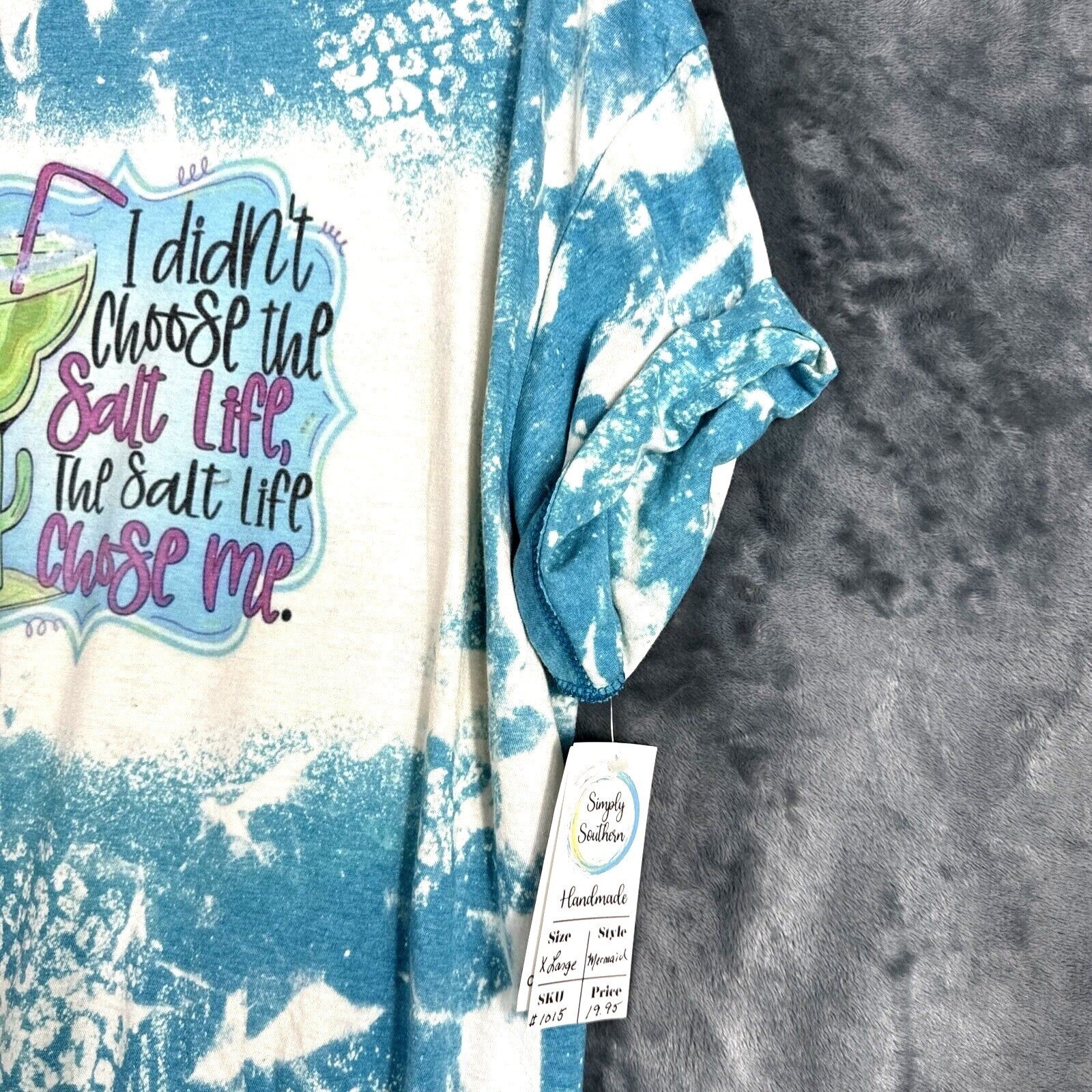 Women’s T Shirt “I Didn’t Choose The Salt Life The Salt Life Chose Me” Blue XL