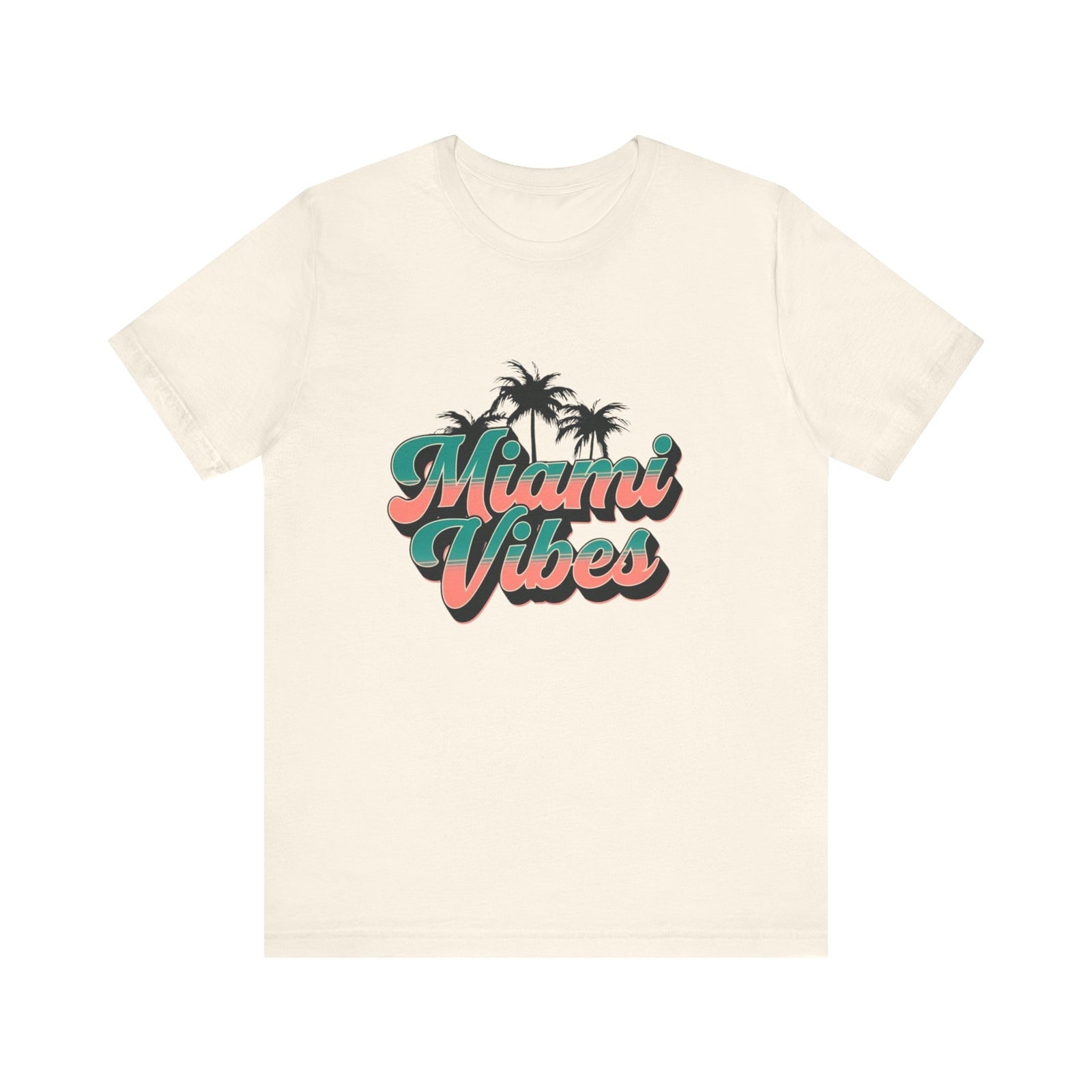 Womans T Shirt Miami Vibes Summer Fun Beach Tropical Getaways Vacation Apparel