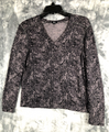 Woman’s Sweater Snake Skin Print Long Sleeve Top Size XS