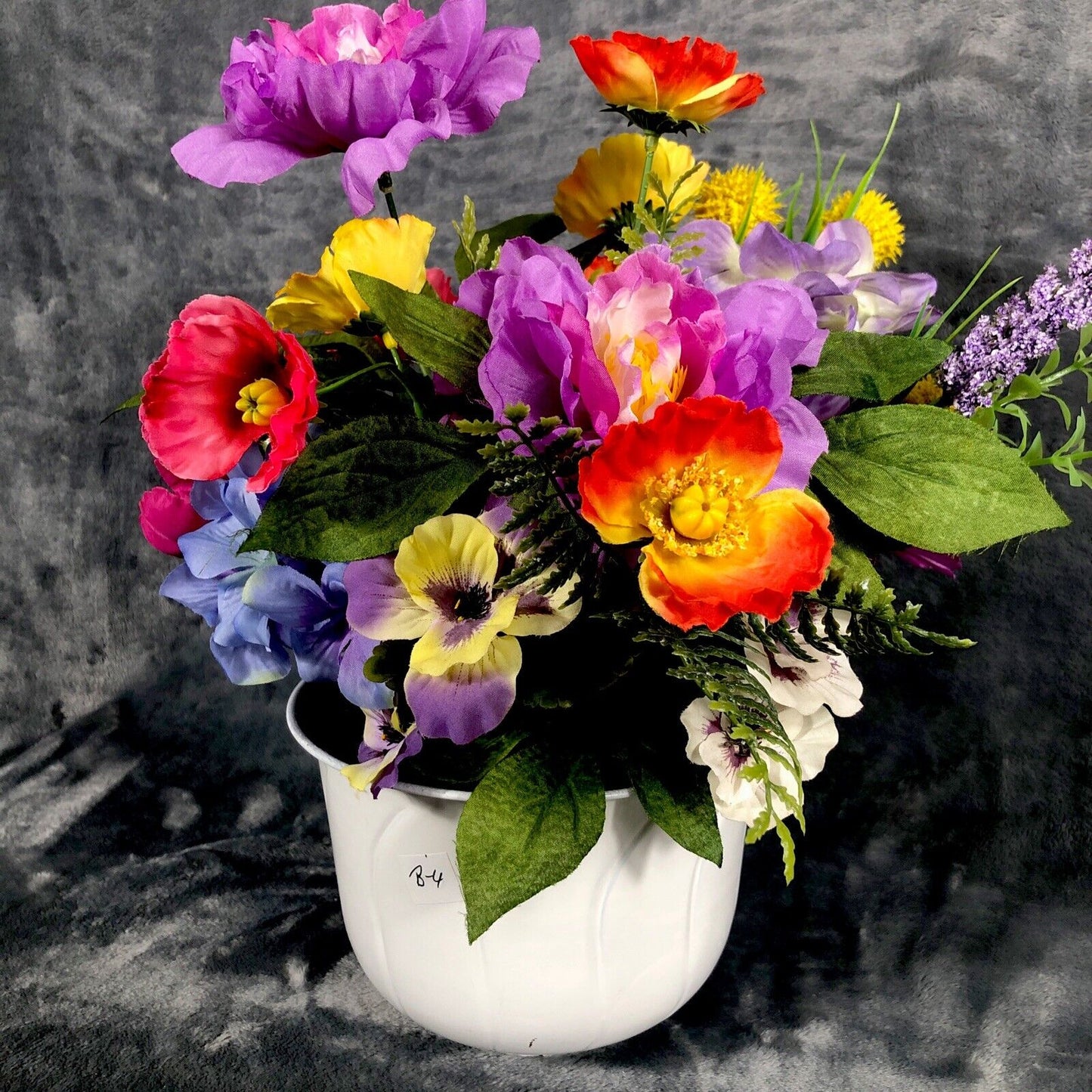 Artificial Flower Arrangement Spring Colors Floral Centerpiece Mixed Flowers