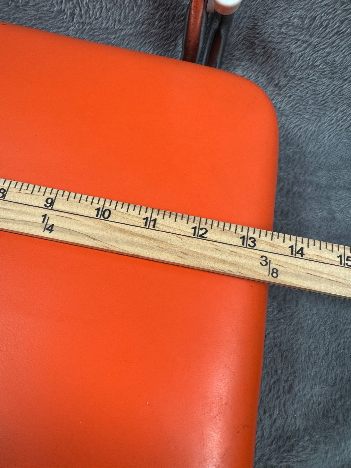 Vintage Clemson Tigers Folding Stadium Seat Orange Vinyl Cushion & White Paw