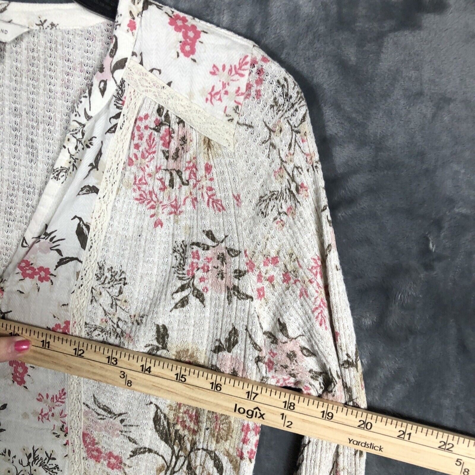 Lucky Brand Women’s Floral Shirt Pearl Buttons Size Small P
