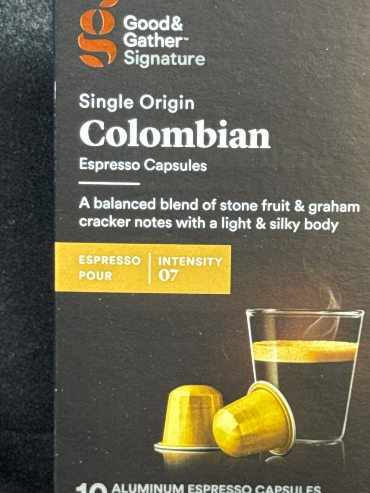 Good & Gather Signature Single Origin Colombian Espresso Capsules - 10 Count