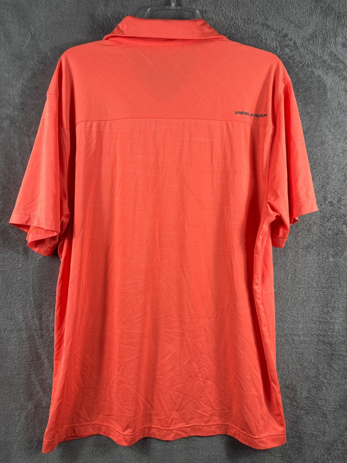 Under Armour HeatGear Loose Fit Mens Polo Shirt XL Orange Lightweight