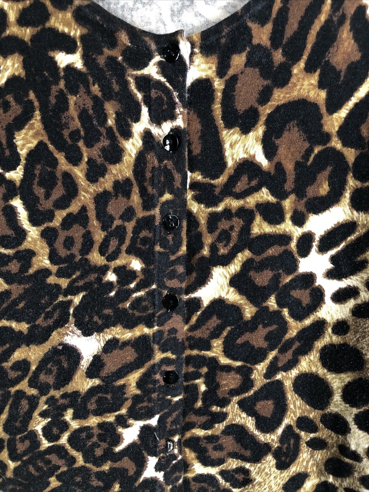 August Silk Heritage Woman’s Leopard ￼Shirt ￼Animal Print ￼Size Adult Small