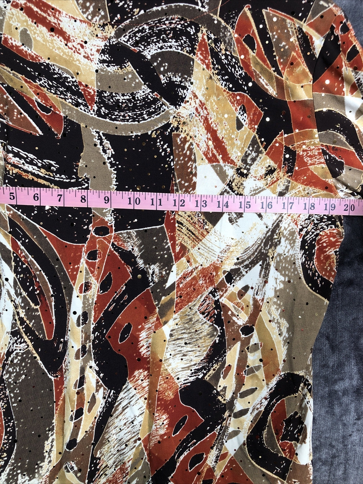 Southern Lady Women’s Geometrical Gold Sparkle  Size M Blouse
