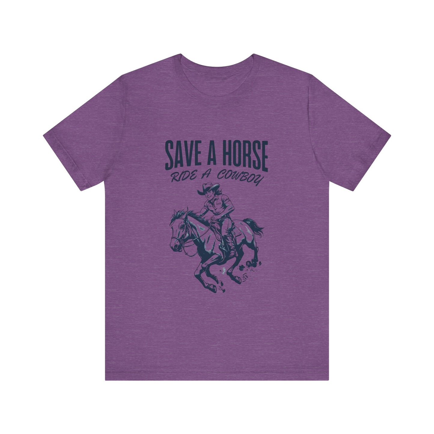 Womans Shirt Funny Save A Horse Ride A Cowboy Top T-Shirt Funny T Shirt