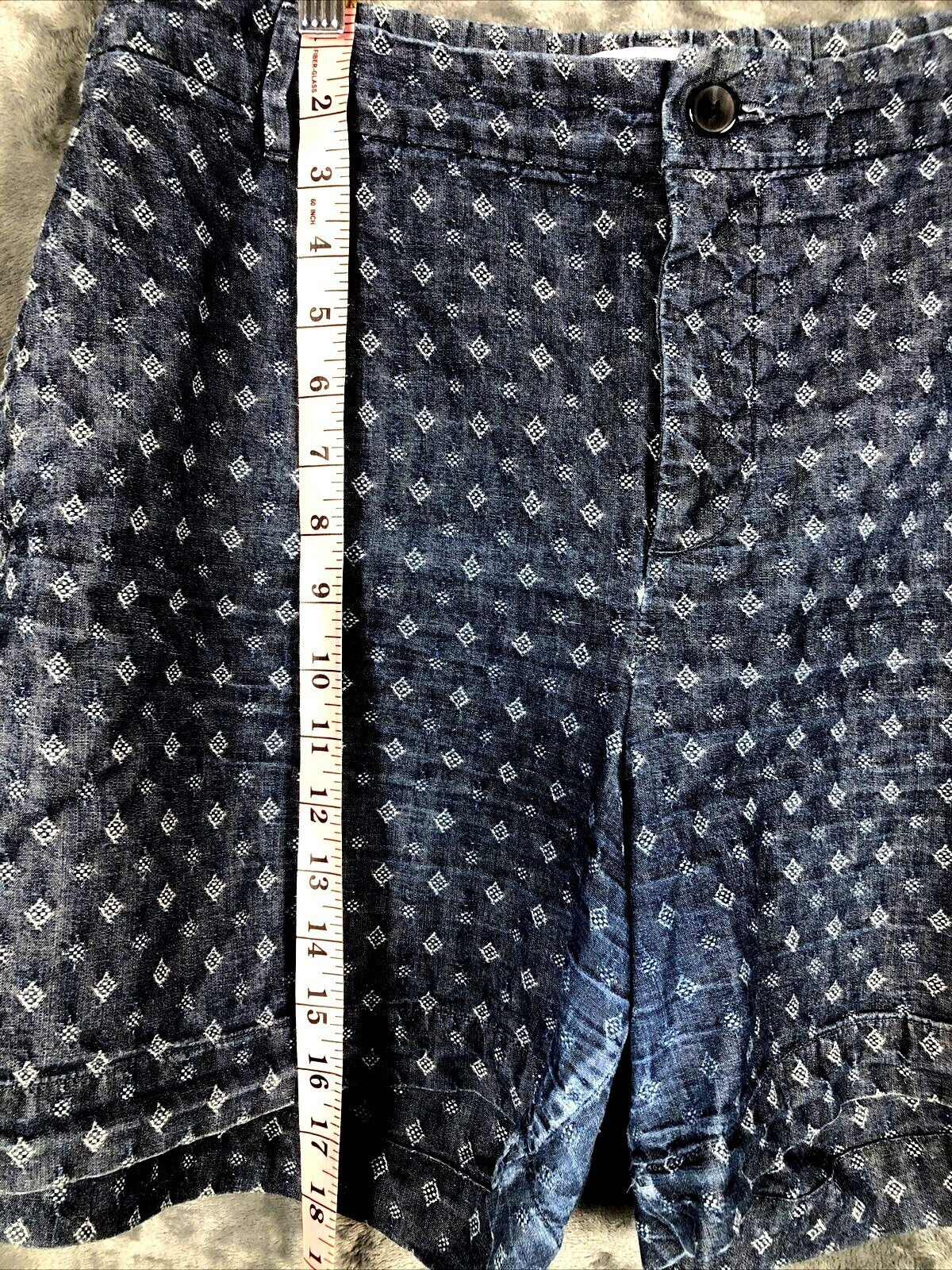 Croft & Barrow Womens Size 18 Blue Patterned Cotton Shorts