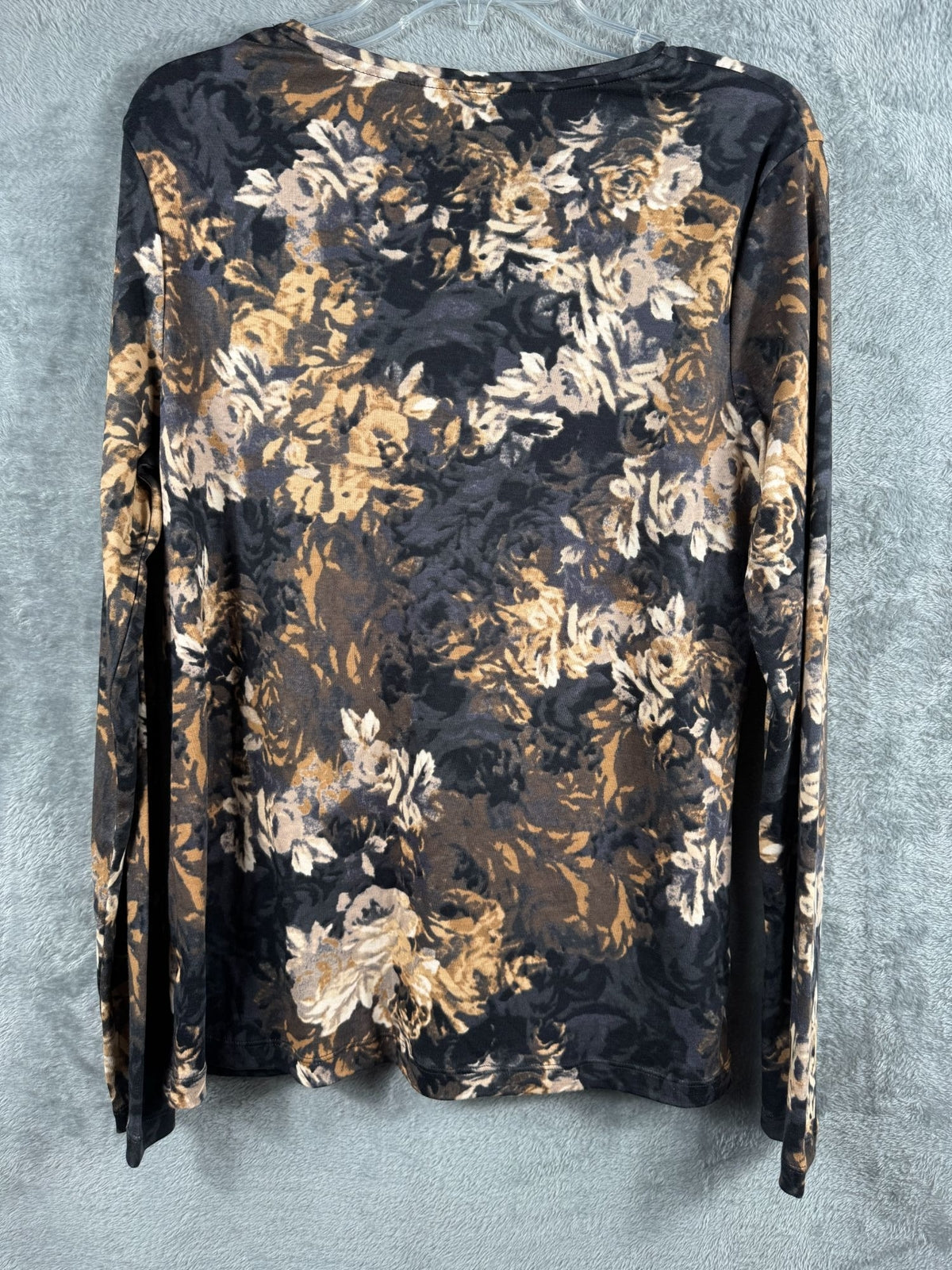 Croft & Barrow Womens Blouse Floral Print Long Sleeve Top L