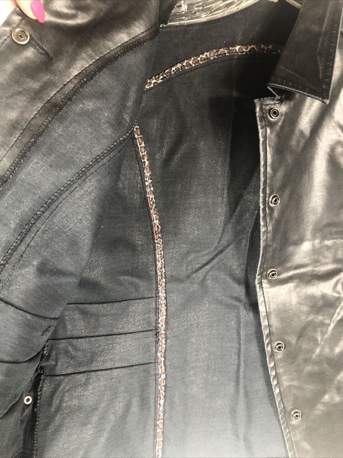 Biker Woman’s Leather Jacket Black Casual Fitted Trendy Stylish