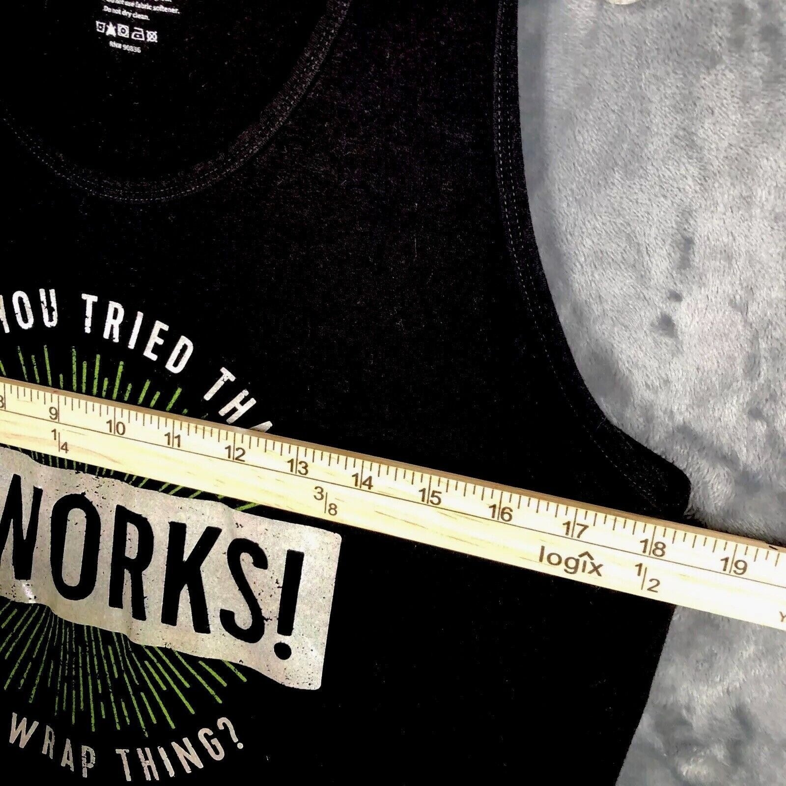 It works Woman’s Tops XL ￼Black Have You Tried That Crazy Wrap Thing It Works ￼