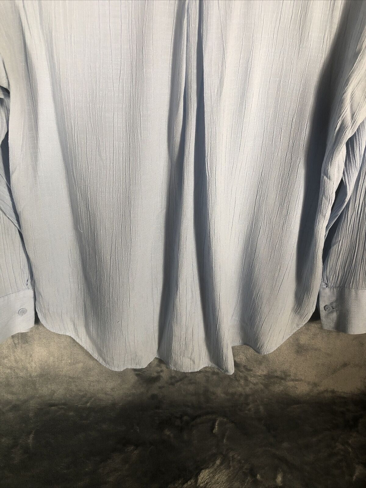 H&M Light Blue Womens Long Sleeve Button-Up Shirt Size 2