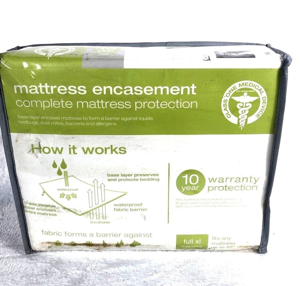 Mattress Encasement Full XL Waterproof Zippered Protector 10-Year Warranty Prote