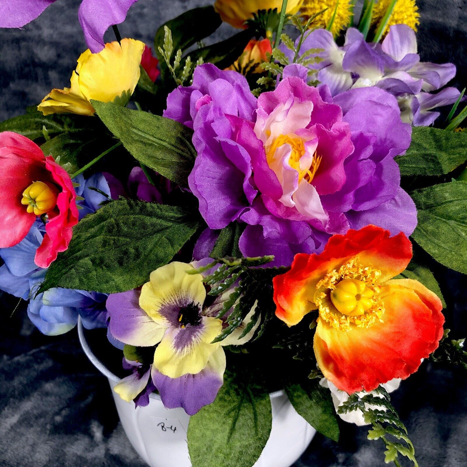 Artificial Flower Arrangement Spring Colors Floral Centerpiece Mixed Flowers