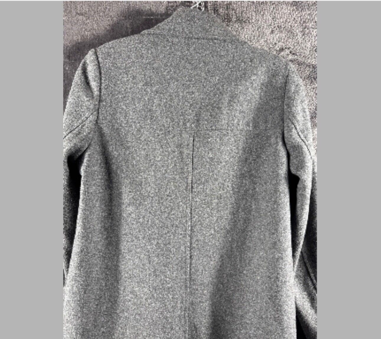 Old Navy Womens Coat Gray Wool Blend Double Breasted Peacoat Size S