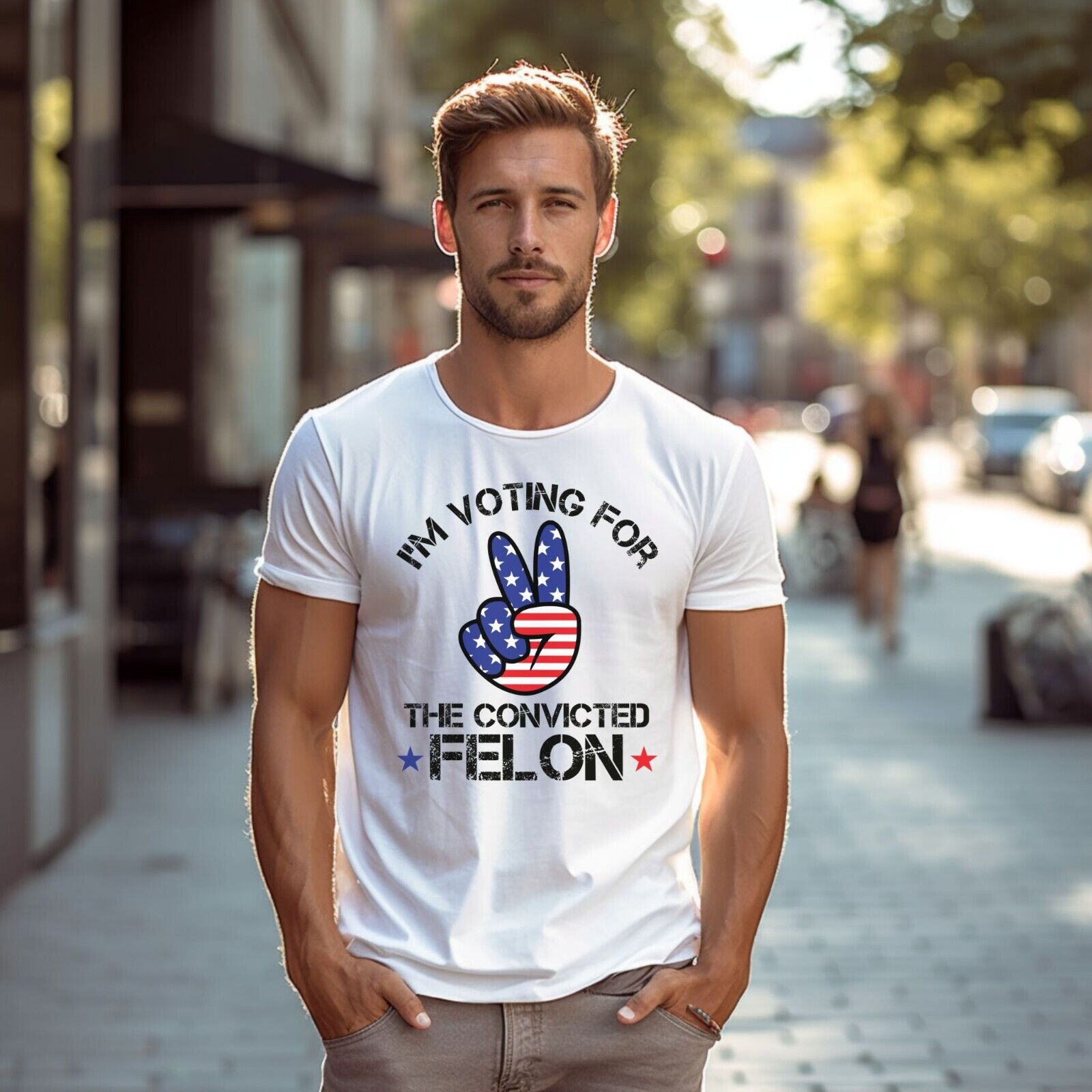 Trump Train I'm Voting For A Convicted Felon Tee Shirt Unisex T Shirt 