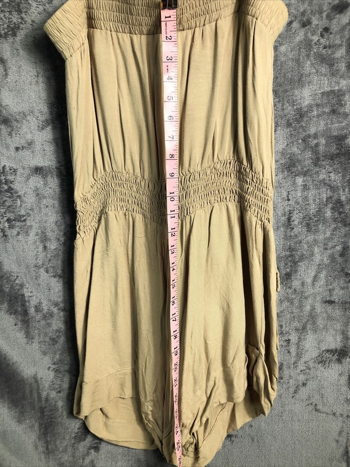 Candies Sleeveless Jumpsuit Buckles pockets Utility cargo Brown Women’s Size M