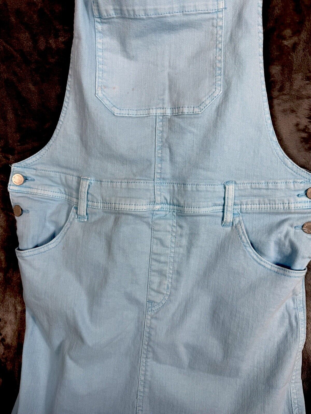 Art Class Women’s Denim Overalls 2X Large Size 18 Stretch Pastal Blue