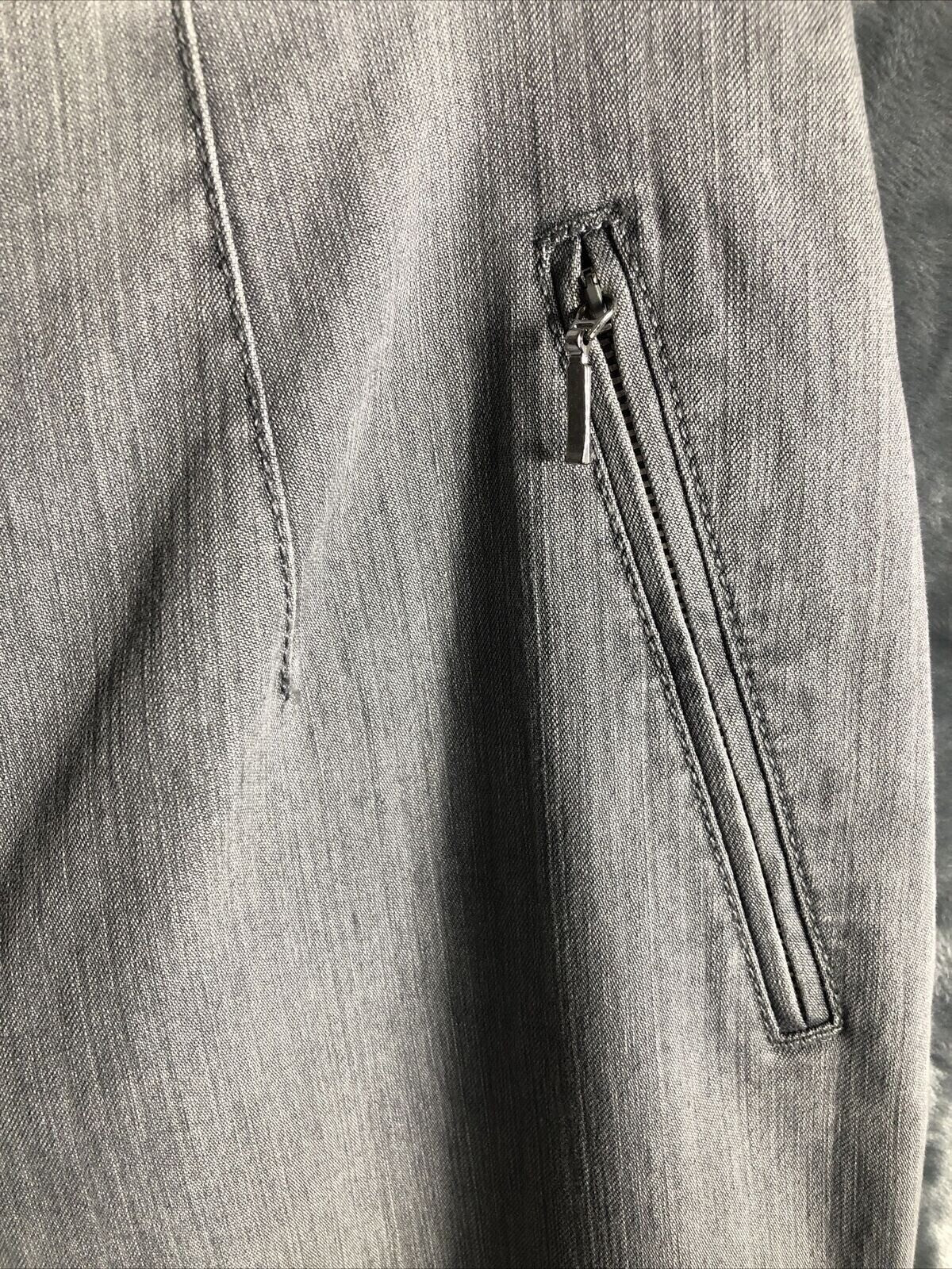 Jacky Vanilia Becky Woman's Gray Denim Trouser Pants Size 14 With Zip