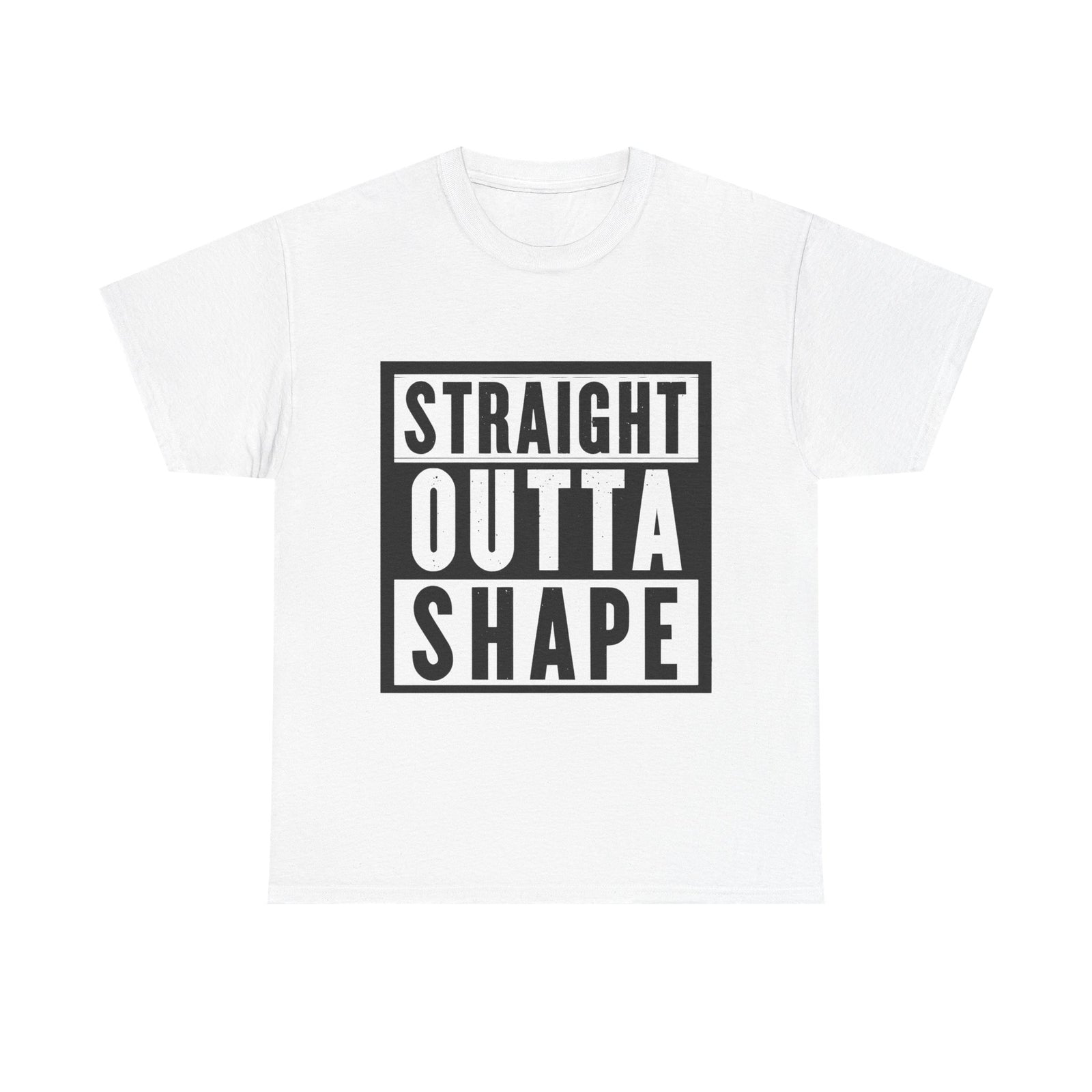 Womans Straight Outta Shape Shirt Funny Gym T Shirt Fitness Lovers Workout Gift