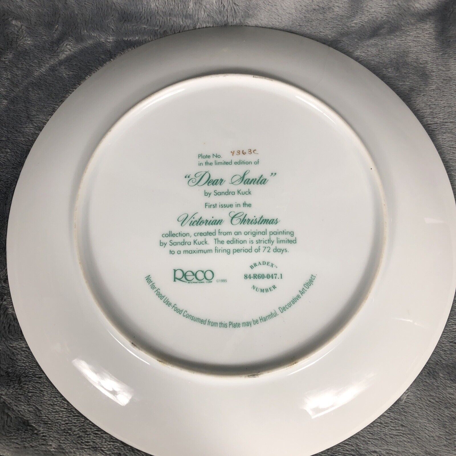 "Dear Santa" by Sandra Kuck Plate the First Issue in the Victorian Xmas # 2772C