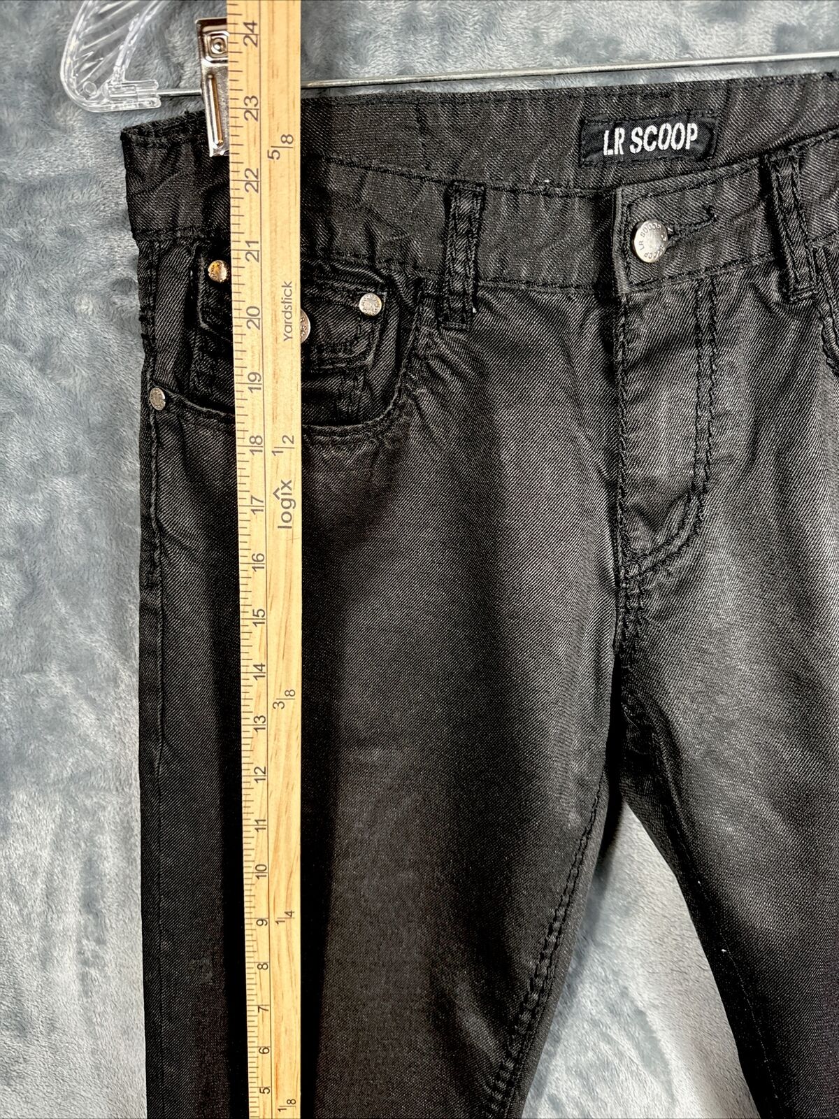 LR Scoop Modern Fit Men's Shorts Black Size 34 Flat Front 100% Cotton