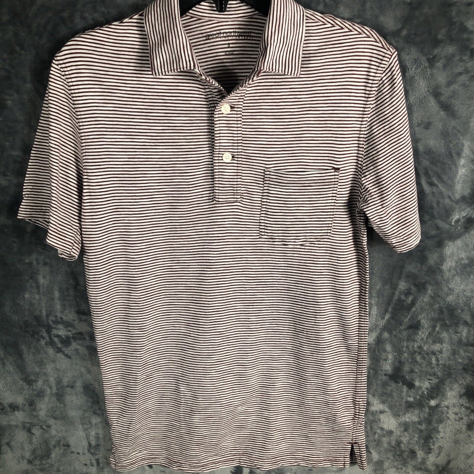 Great Northwest Clothing Company Short Sleeve Button Up Shirt Stripes Mens Small