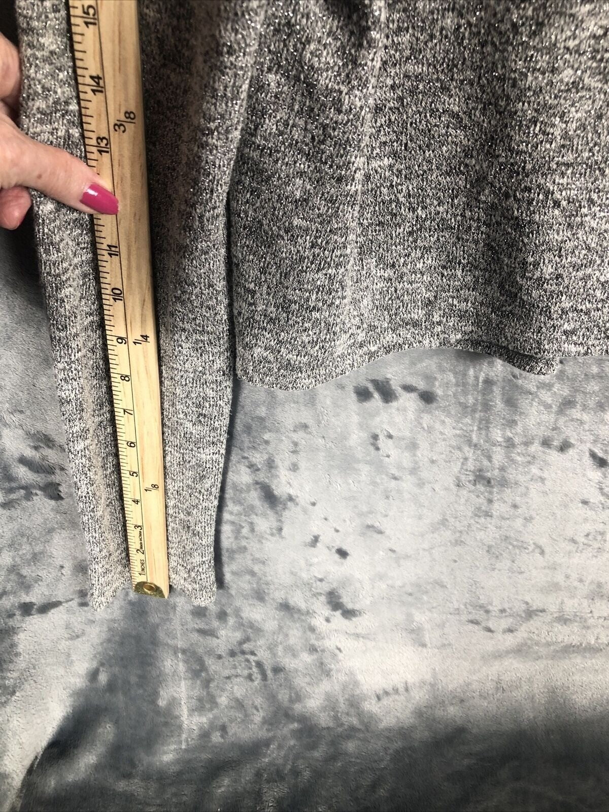 White House Black Market Woman's Sweater Gray Cowl Neck Knit Size Adult Medium