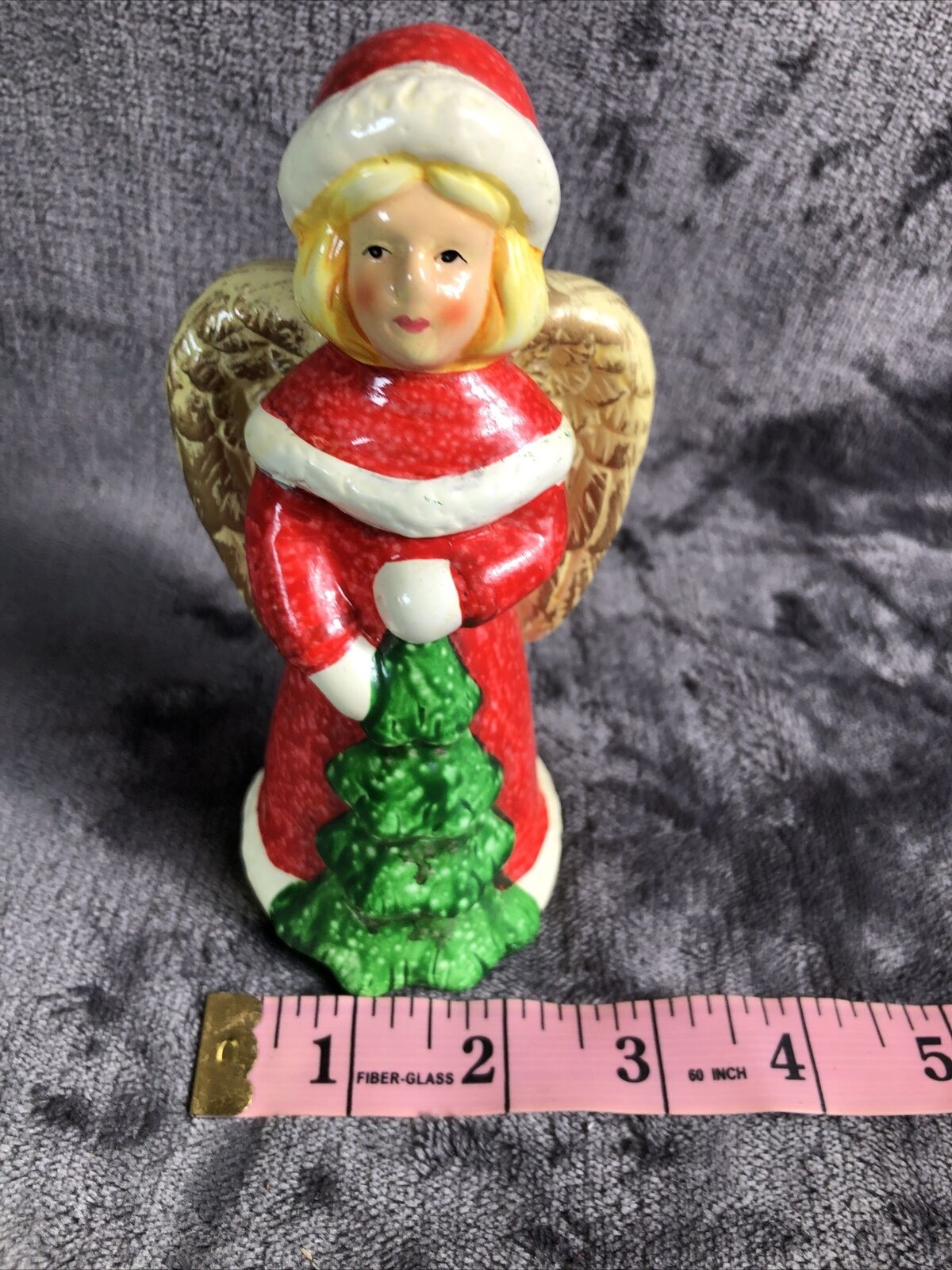 Angel With Tree Ceramic Christmas