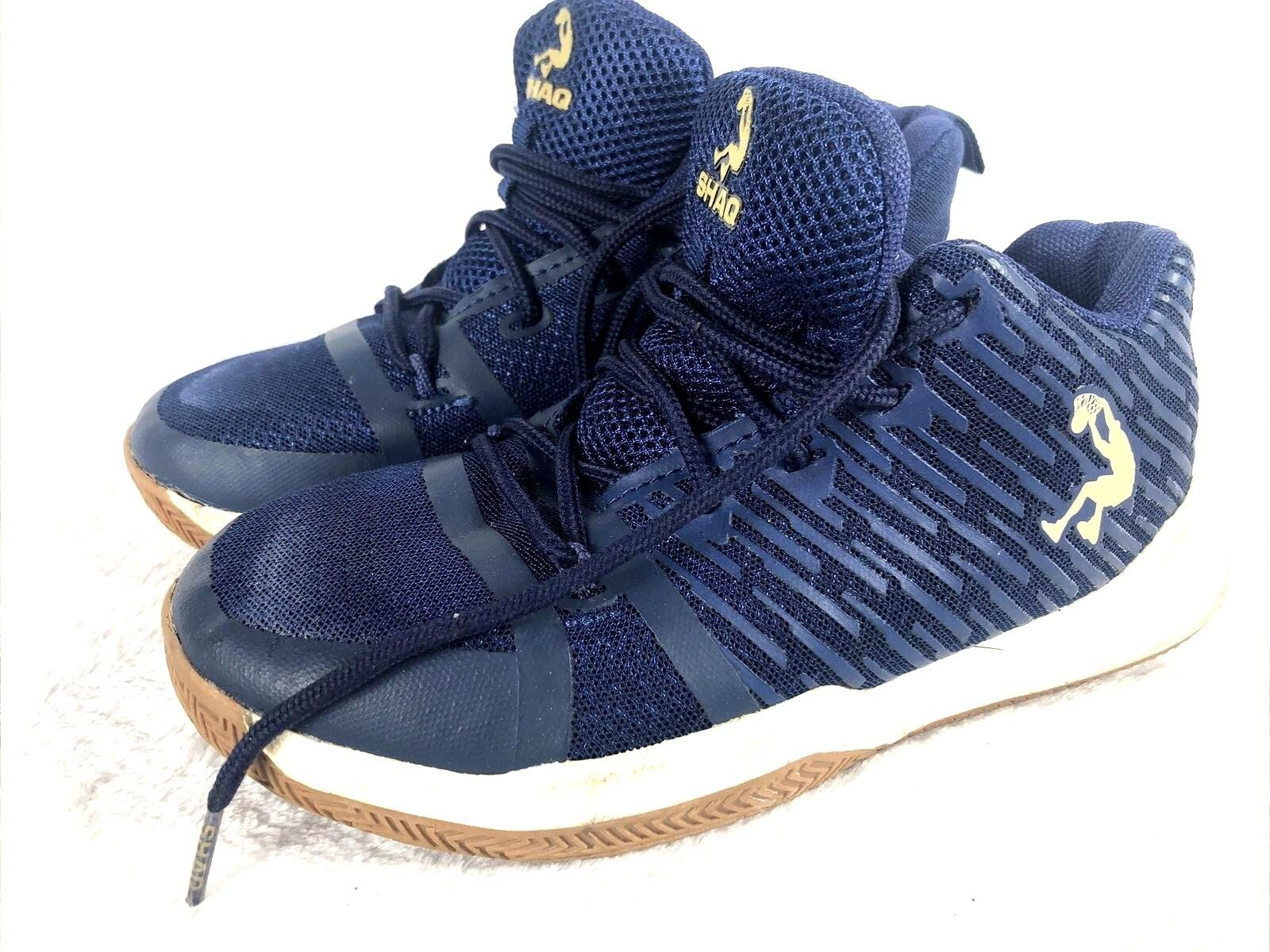 Shaq Boys Shoes  Youth Sneakers Navy Blue Basketball Shoes Size 1