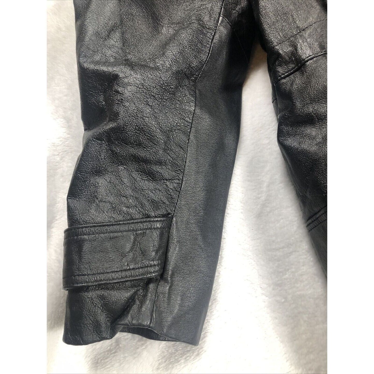 BB Dakota Coat Woman’s Leather Hooded Trench Coat Adult Medium Black