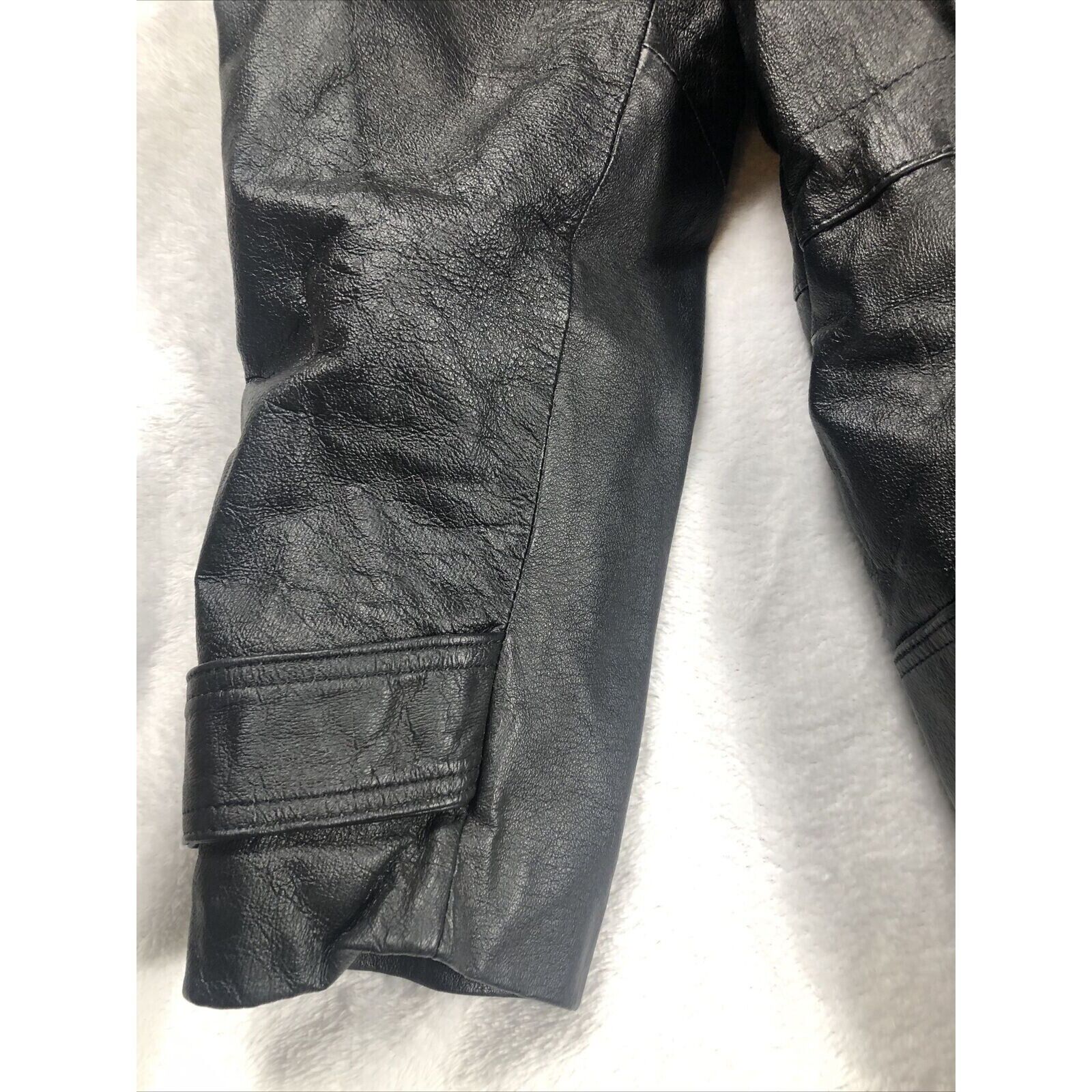 BB Dakota Coat Woman’s Leather Hooded Trench Coat Adult Medium Black