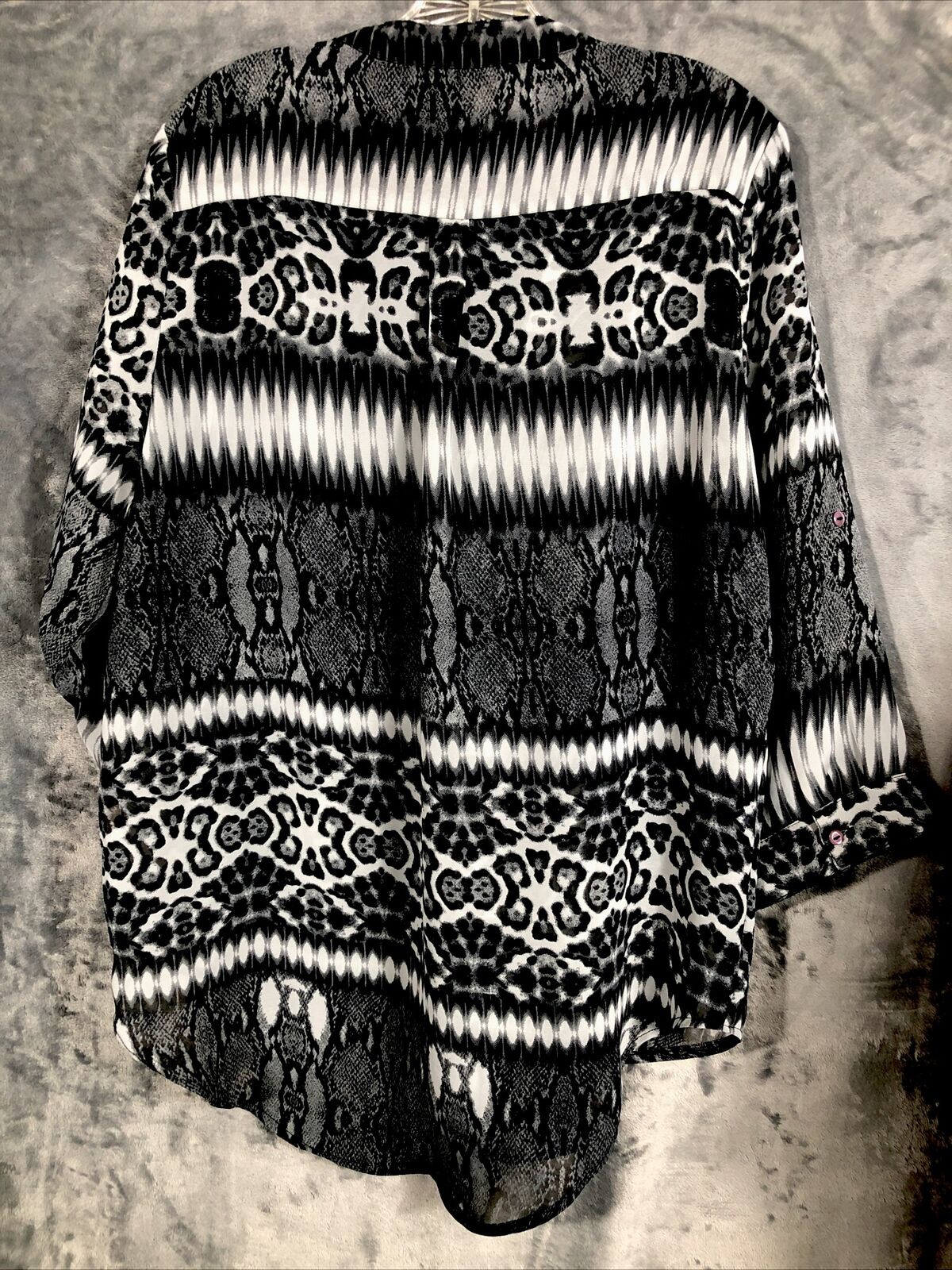 Antilim Femme Women’s Blouse Black & White Top X Large