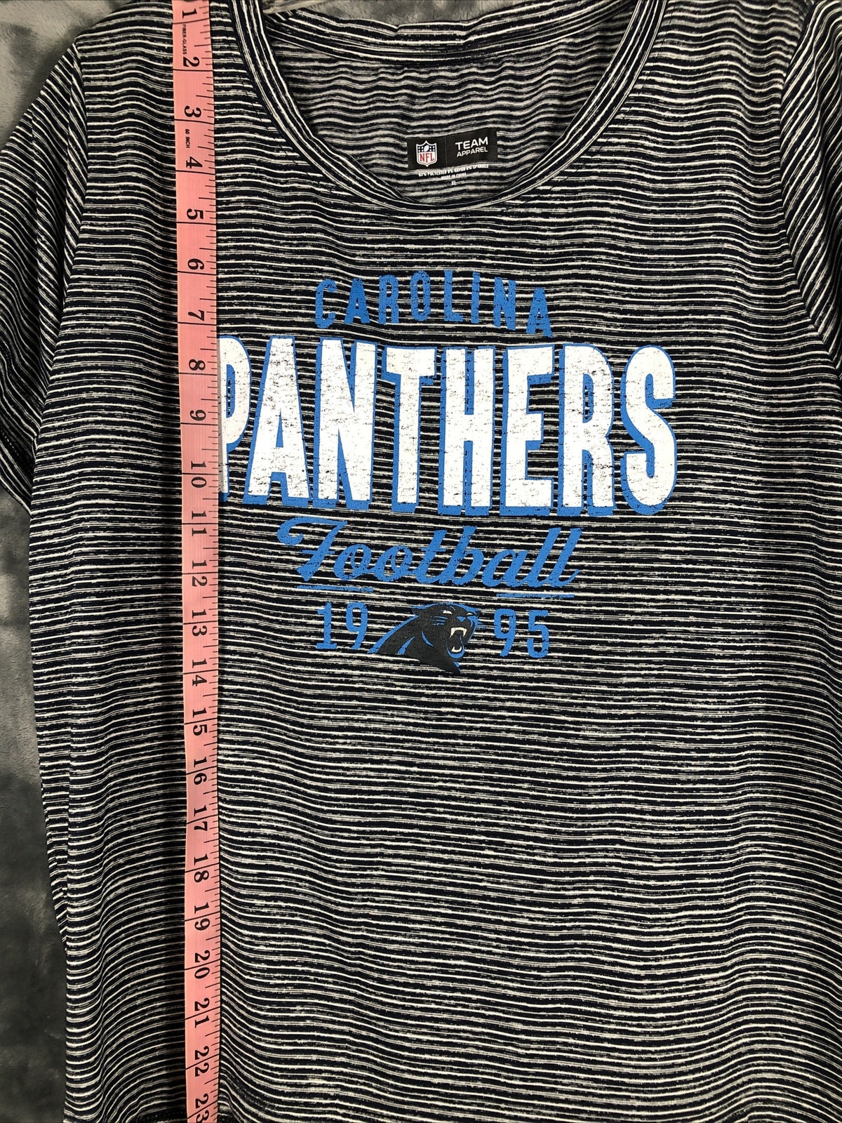 NFL Team Woman's Shirt Apparel Carolina Panthers Size 1 X Gray