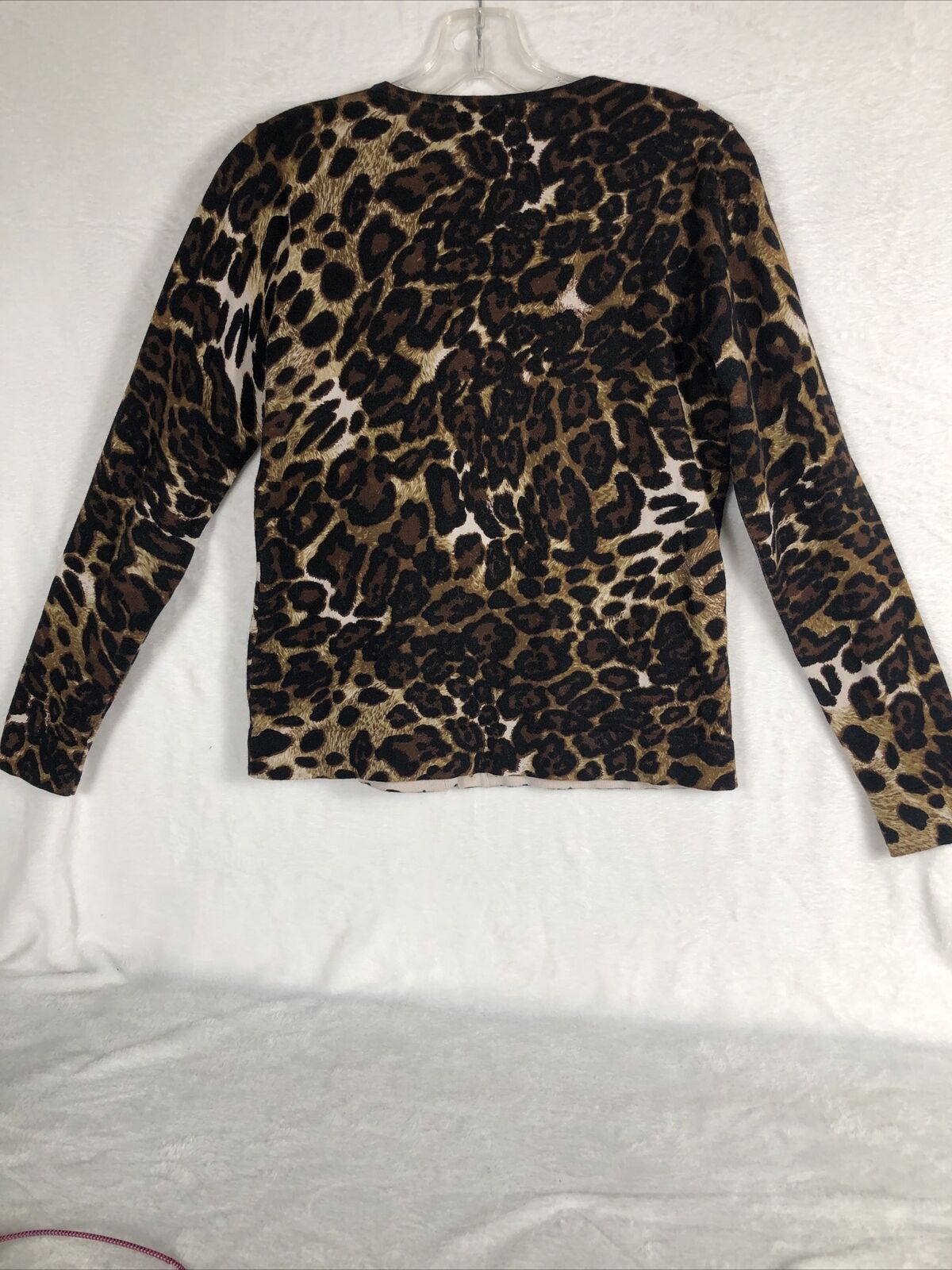 August Silk Heritage Woman’s Leopard ￼Shirt ￼Animal Print ￼Size Adult Small