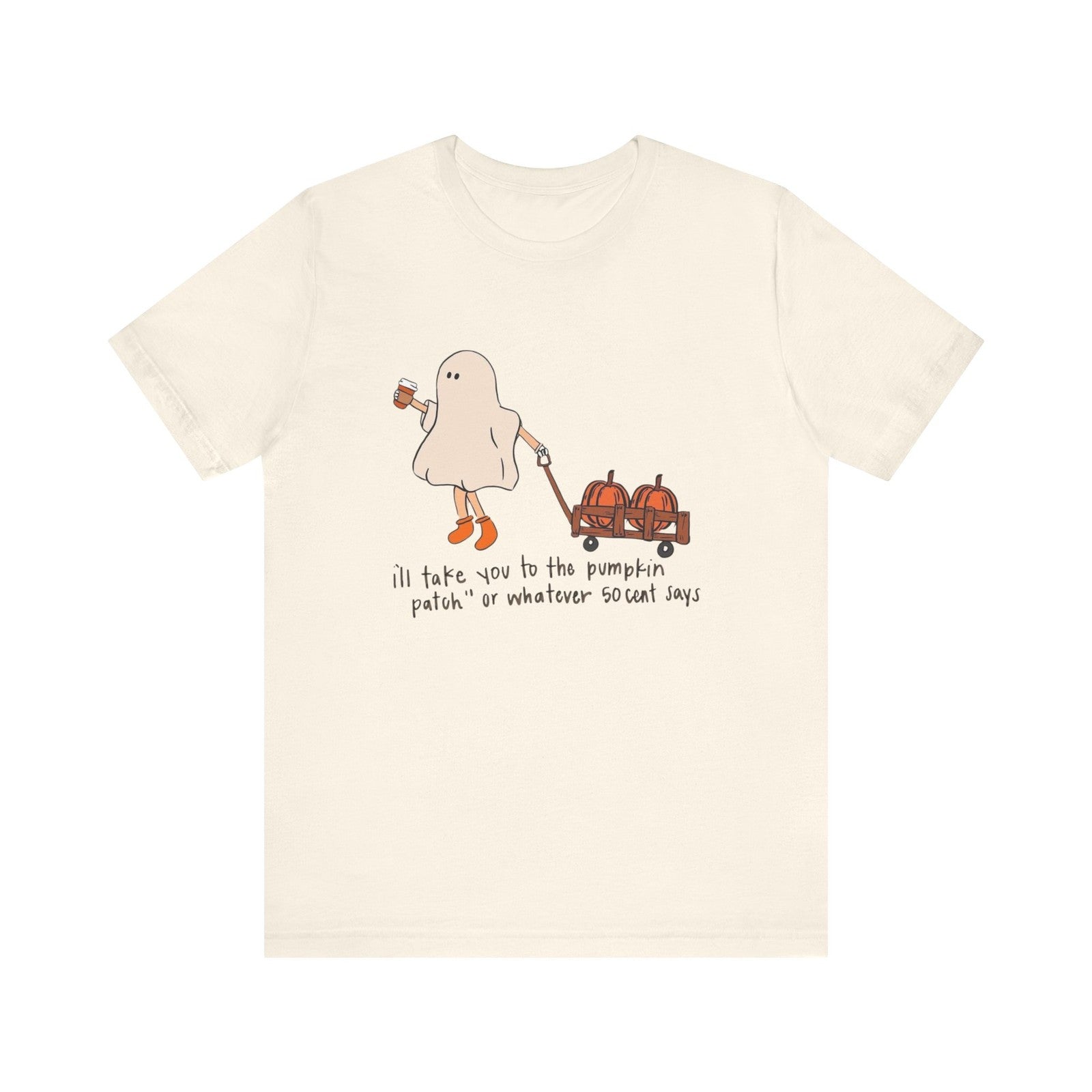 Womans Halloween Shirt I'll Take You 2 The Pumpkin Patch Wherever 50 Cent Says