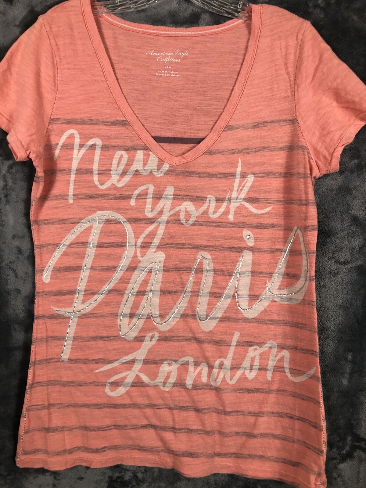 American Eagle Outfitters , Women’s Top , Size L , Sparkly Graphic Detail