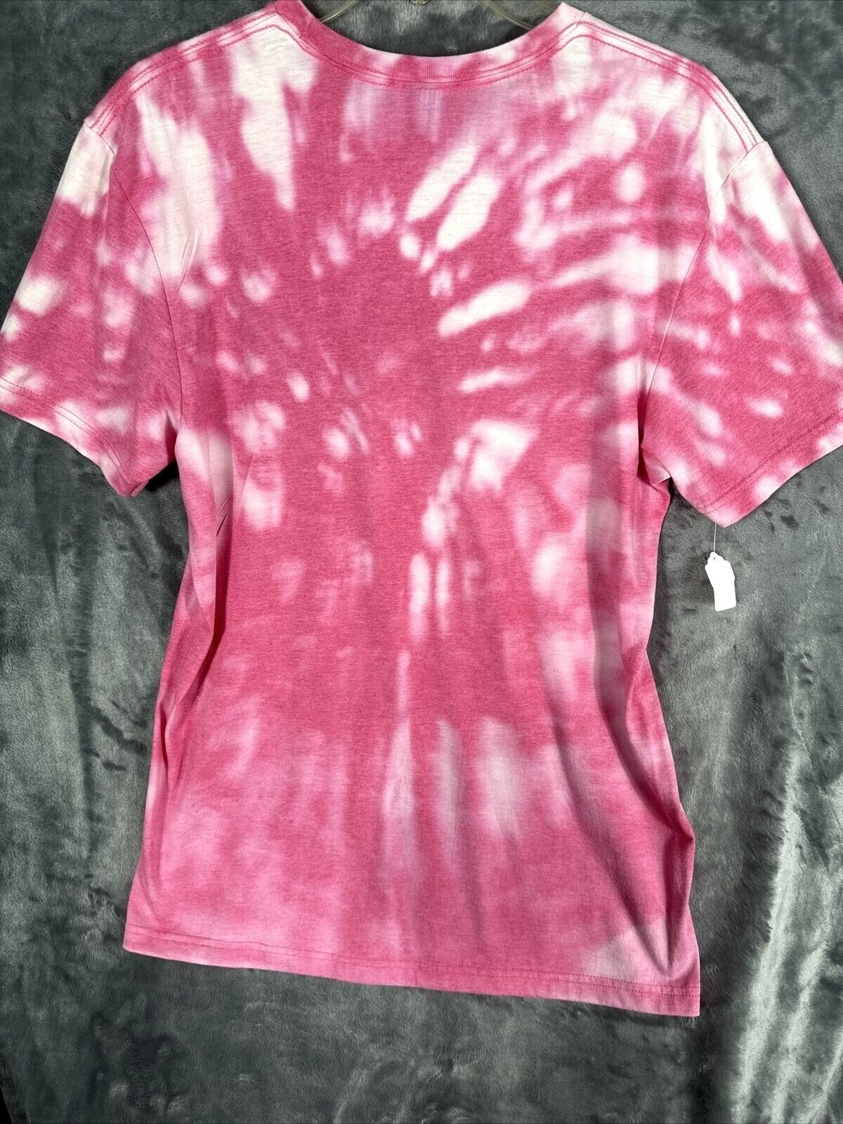 Gildan Women’s TShirt Peace Love And Coffee Shirt Pink Hippie Vibes Medium Top