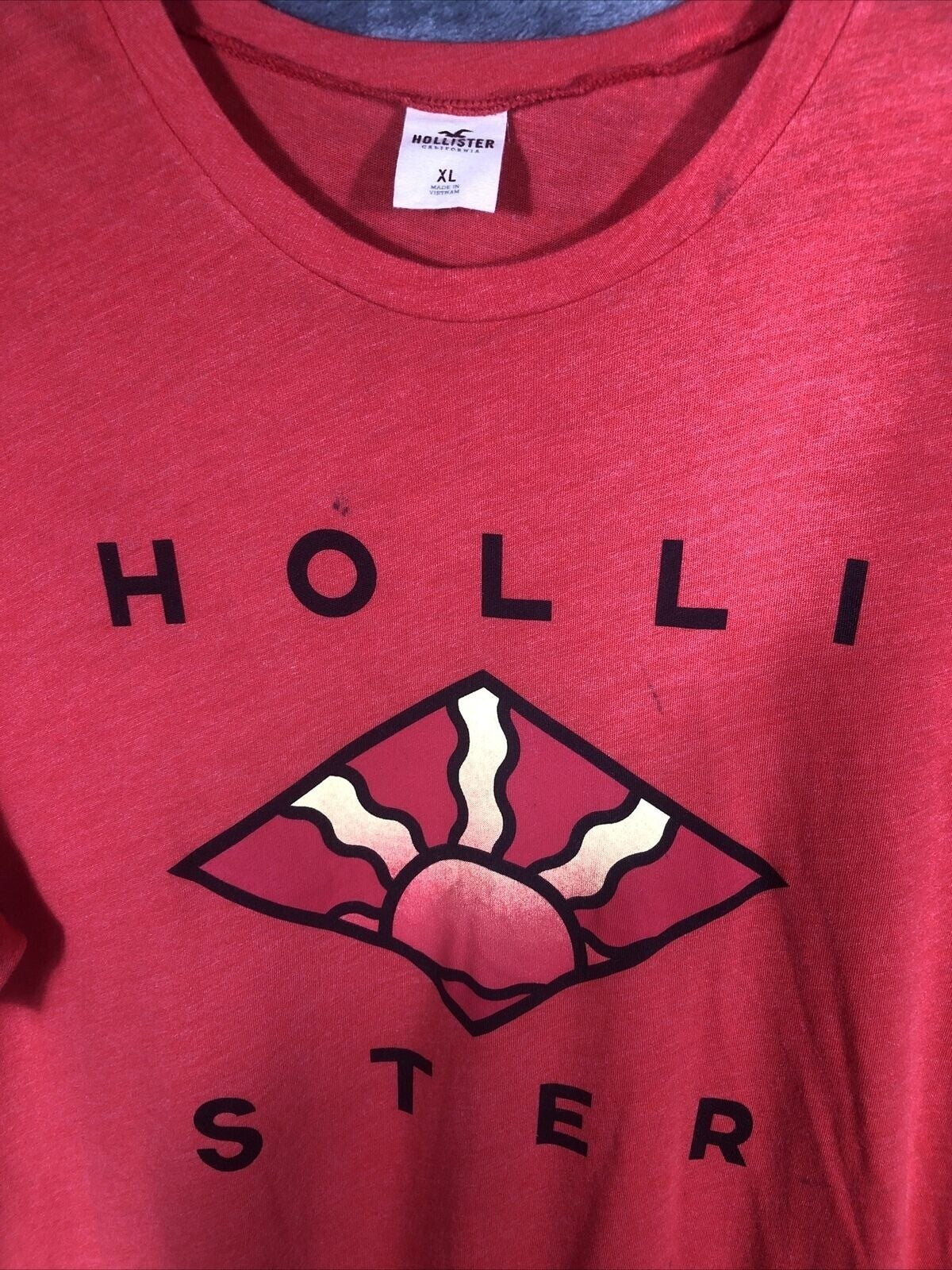 Hollister Red Graphic Tee XL Cotton/Polyester Mens Casual T-Shirt