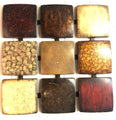 Vintage Abstract Textured Square Wall Art Set Of 9 Multicolor Unique Decorative