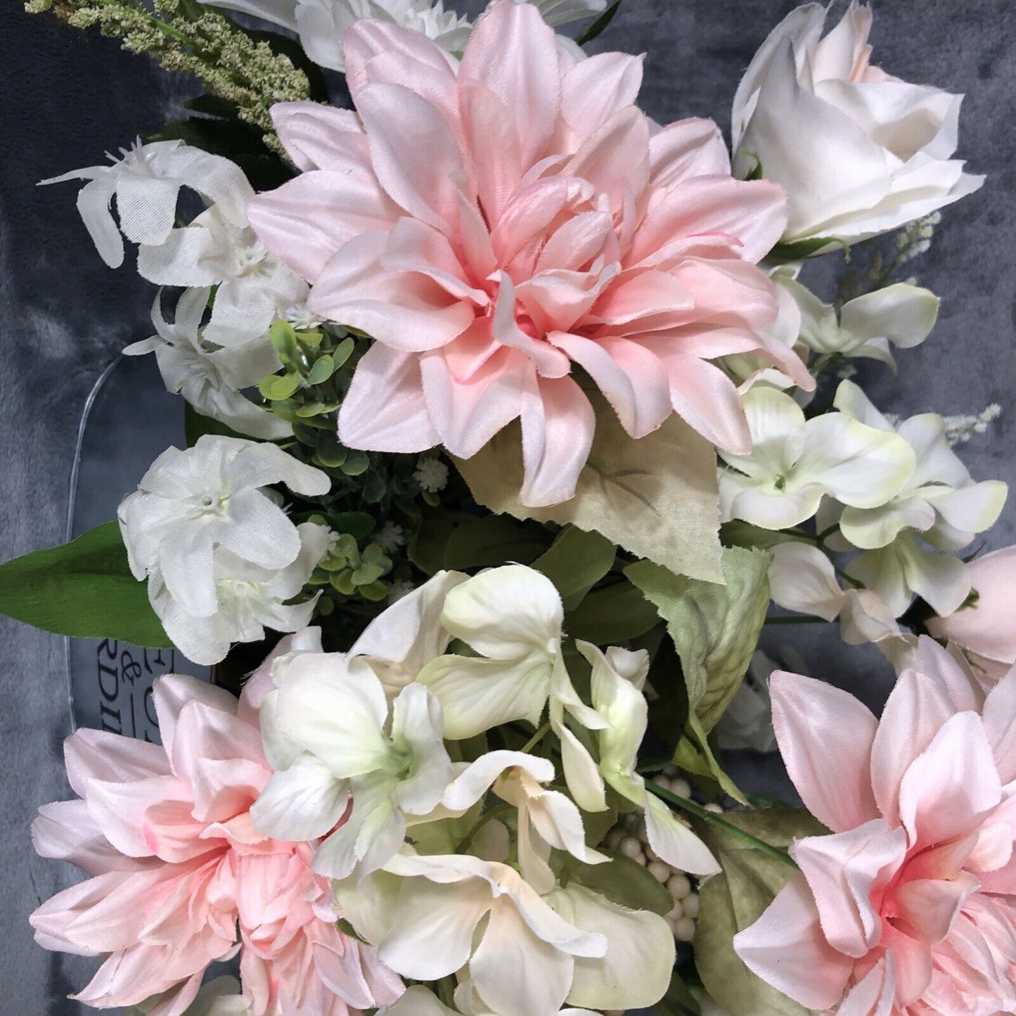 Atrificial Flower Arrangement Spring Home Decor Centerpiece Handmade Faux Accent