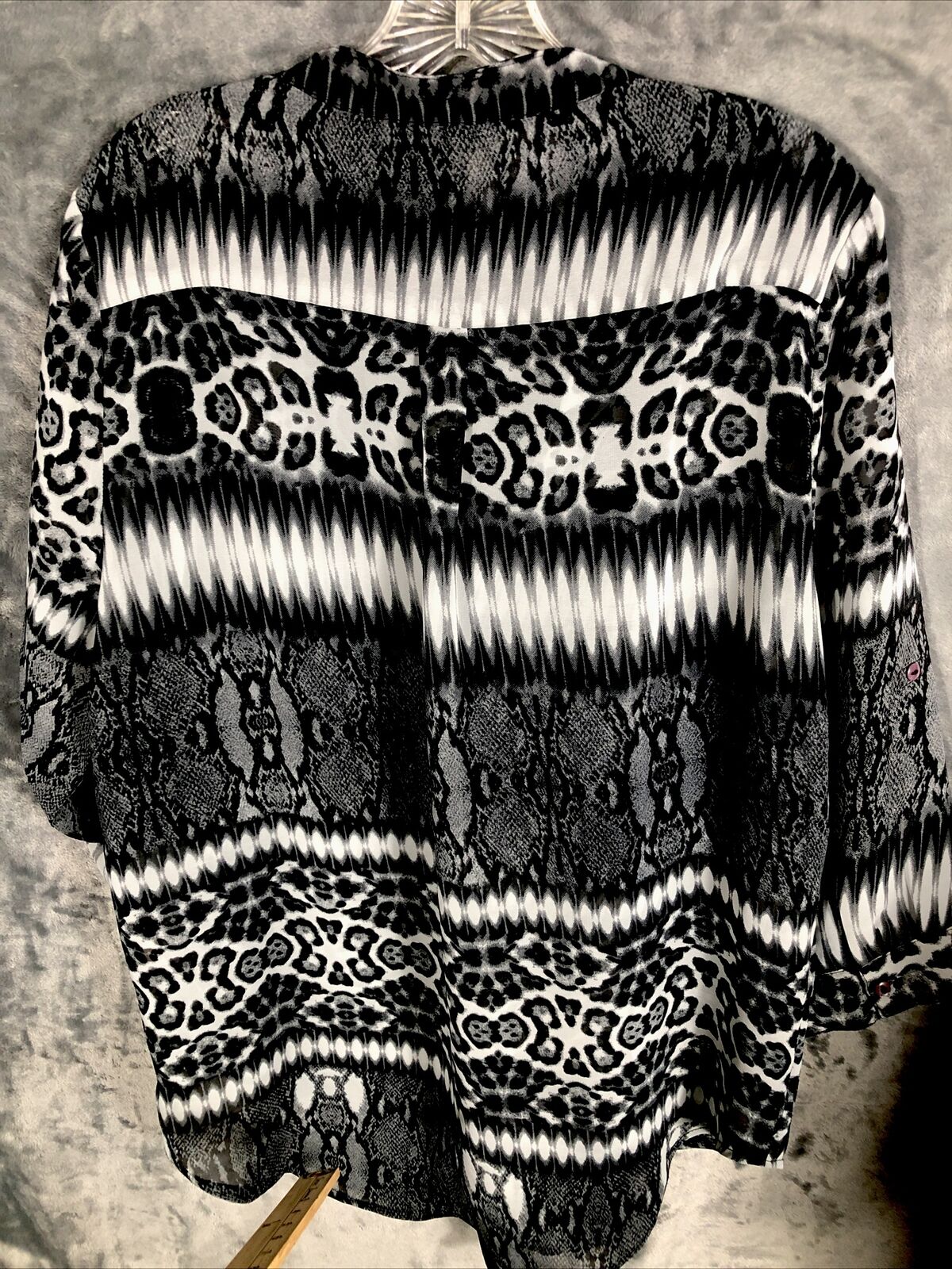 Antilim Femme Women’s Blouse Black & White Top X Large