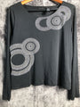 Access Blouse  Gold Sliver Black Double Lining Women’s  Size  X-Large
