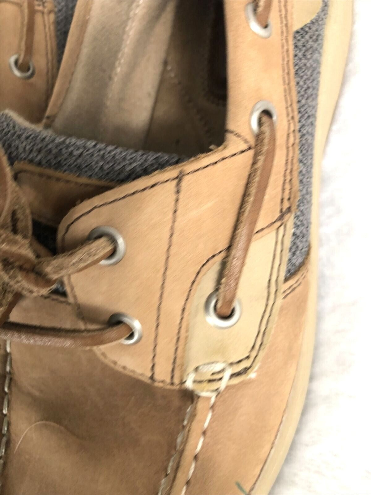 Maui Island Womens Tan Shoes Leather Casual Boat Boat Shoes Size 6 M