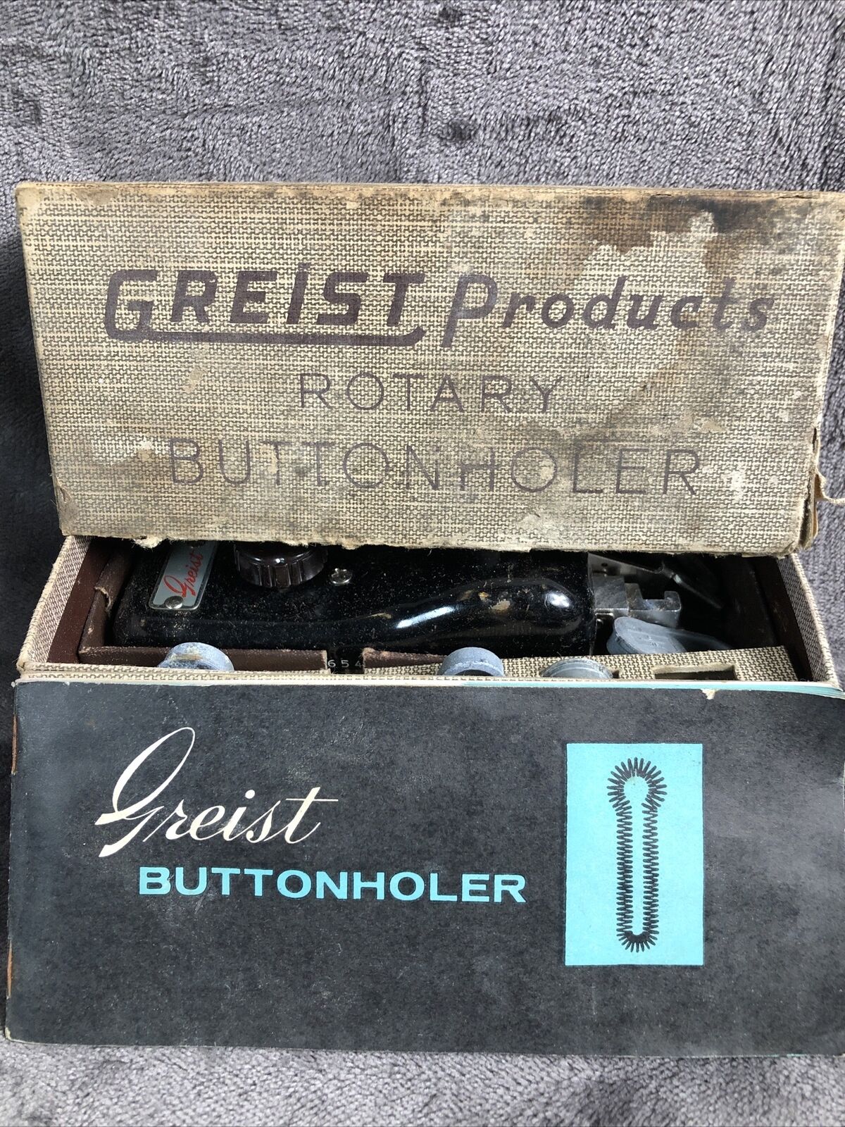 Greist Products Rotary Button Holder Vintage
